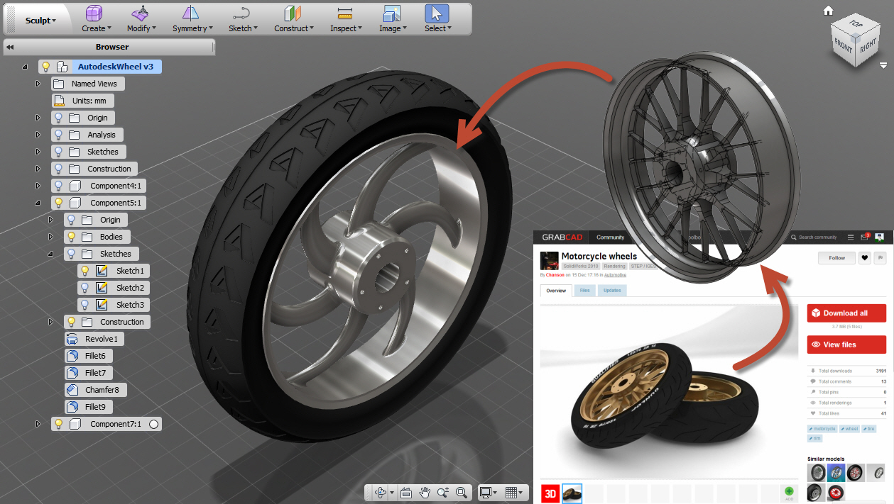 Design Challenge 4 Design (any part) of custom motorcycleAutodesk