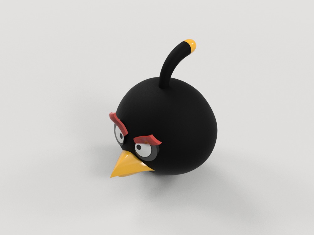 angry birds BLACK|Autodesk Online Gallery